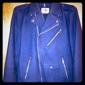 Levi’s Strauss Rare wool Biker jacket Navy Blue Lg